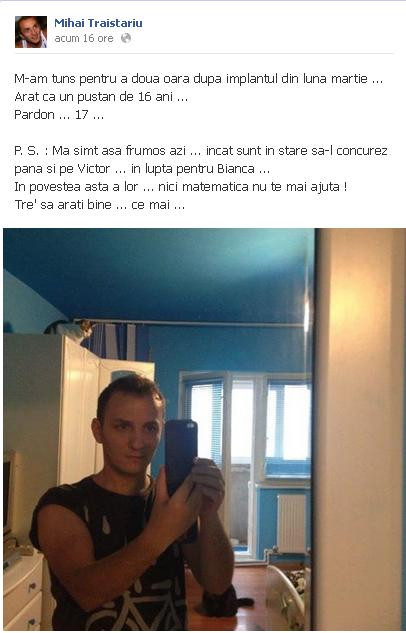 Declaratia lui Mihai Trastariu despre Bianca Dragusanu. Ce a postat artistul pe Facebook