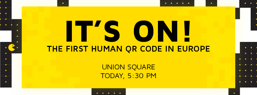 Cel mai mare cod QR uman din Europa, se intruneste duminica la Cluj pentru animalele fara adapost