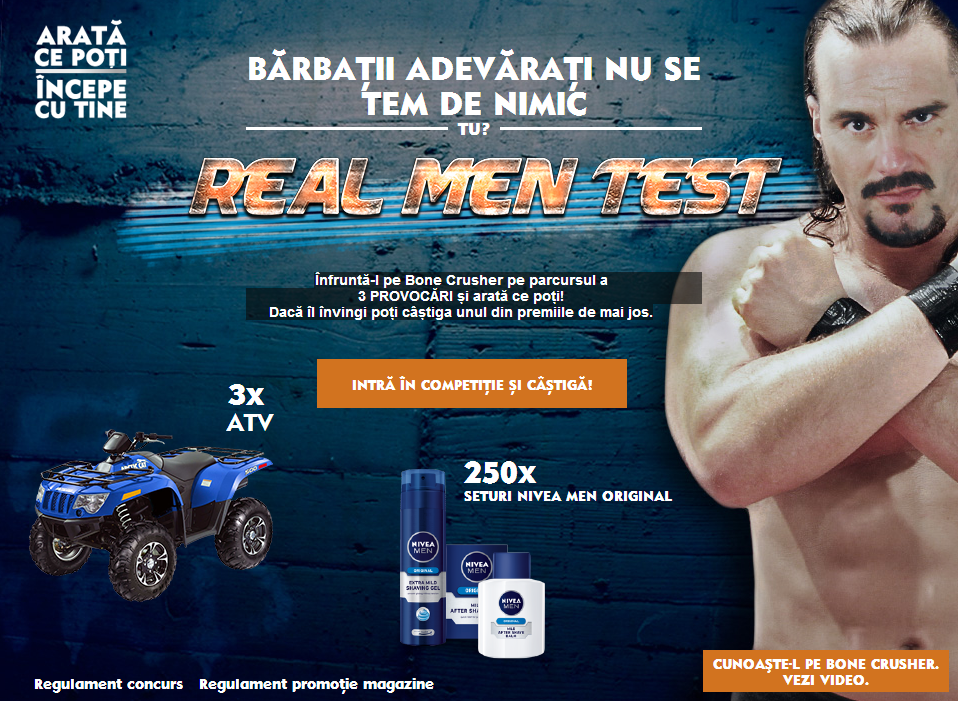 Atentie! Acesta este un "Real Men Test"! Arata ce poti! Invinge-l pe Bone Crusher si pleci cu un ATV: