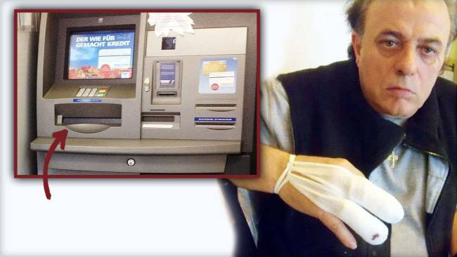 Ce s-a intamplat cu acest barbat care incerca sa scoata bani din ATM: "Era plin de sange"