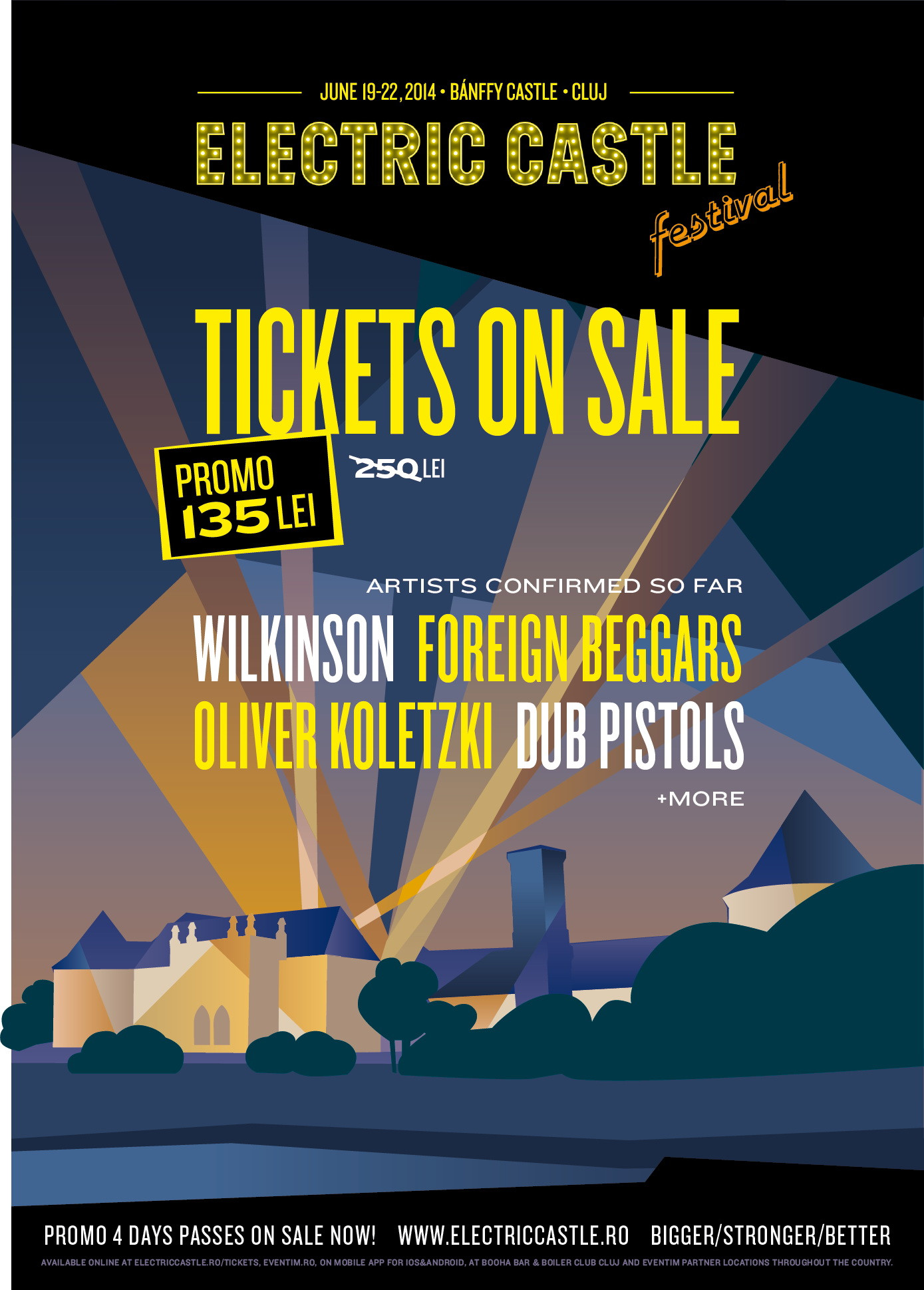 Peste o suta de artisti vor participa anul viitor la Festivalul Electric Castel