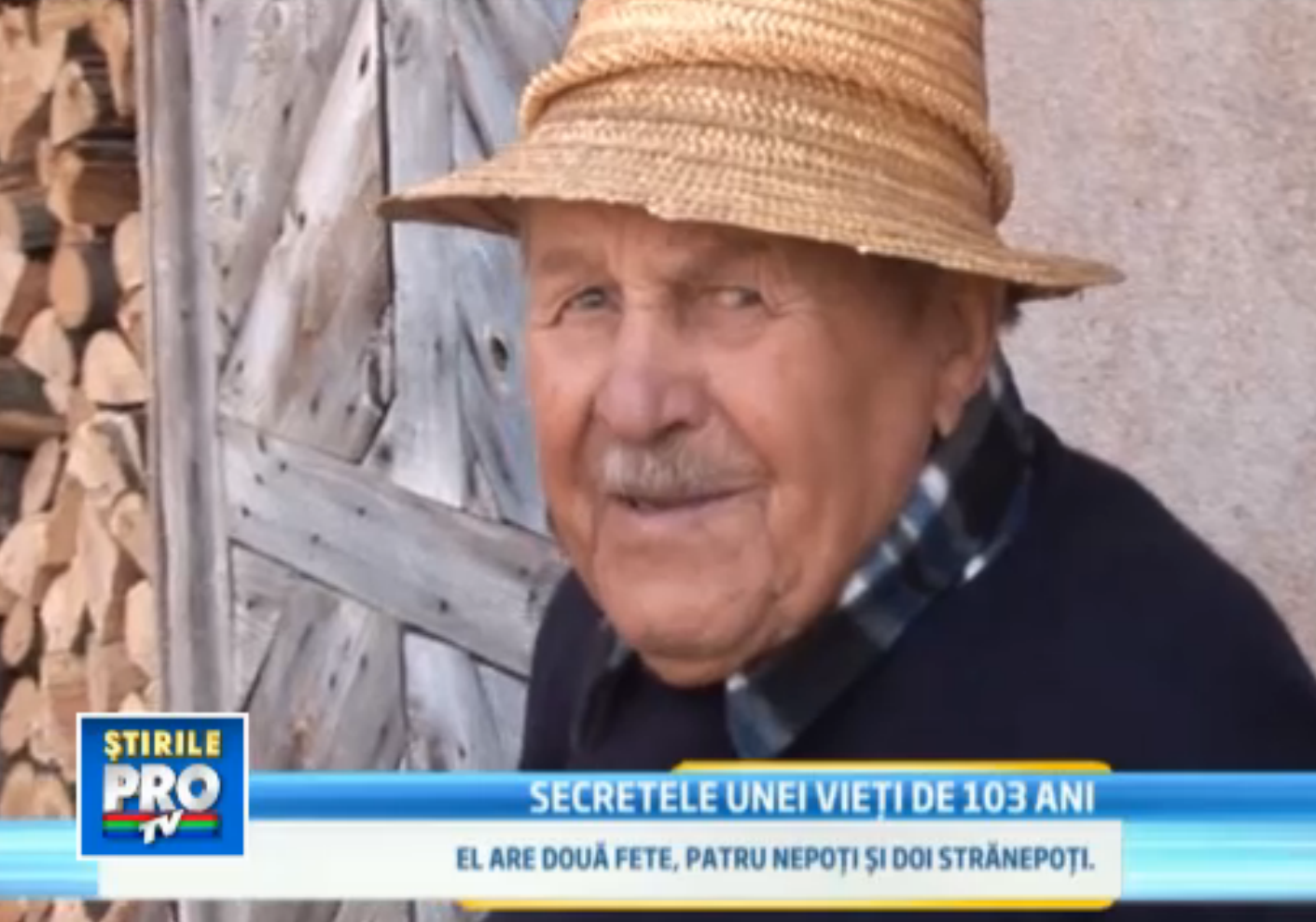 Cel mai varstnic barbat din Romania are 103 ani si traieste verde ca un brad, in Bistrita-Nasaud