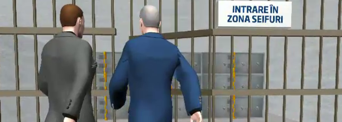 ANIMATIE GRAFICA Stirile ProTV. Cum s-ar fi copiat cheile in furtul celor 1.5 mil euro de la BCR