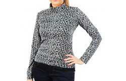 Bluza pe gat animal print B305 gri