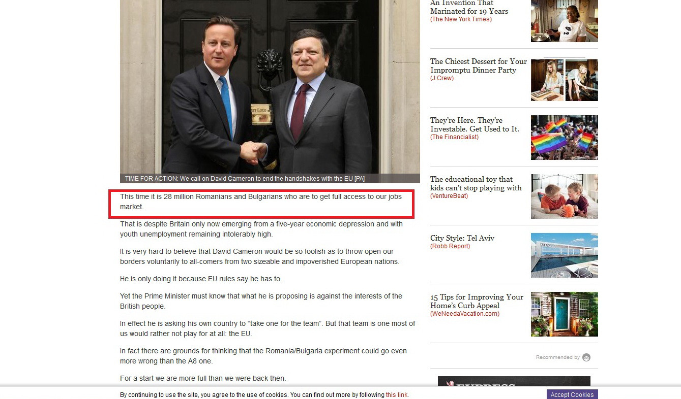 Un cotidian britanic a lansat o petitie impotriva muncitorilor din Romania si Bulgaria