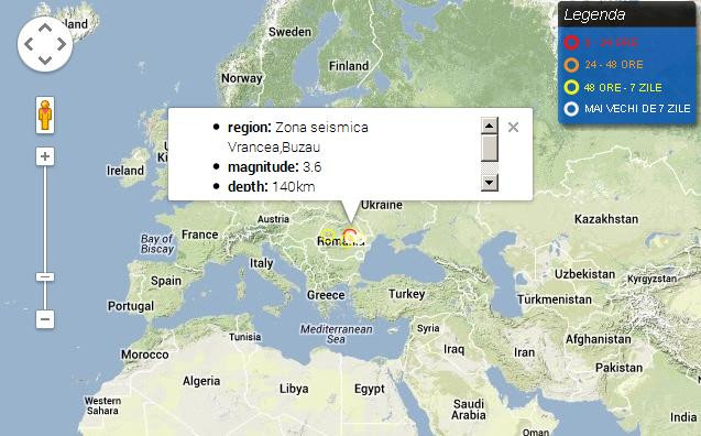 Un nou cutremur de 3.6 grade s-a produs in zona Vrancea