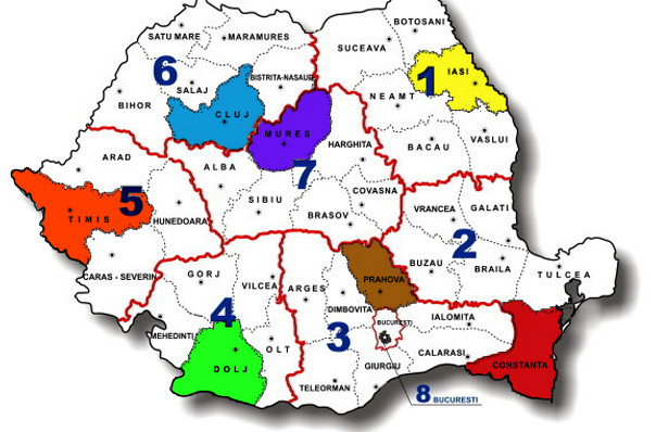 Cum va arata harta regionalizata a noilor directii de sanatate publica din Romania, propusa de MS