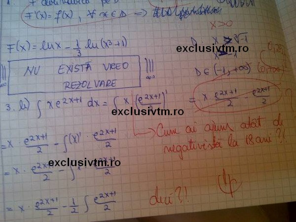 "Cum ai ajuns atat de negativista la 18 ani?". Mesajul lasat de o profesoara pe o lucrare de control