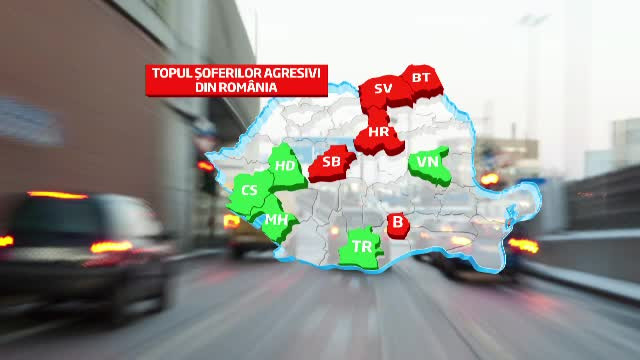 Experiment StirileProTV: Topul judetelor cu cei mai agresivi soferi romani. Cum se ia o nota de 10
