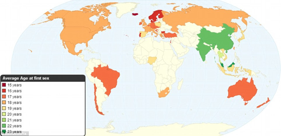 Harta varstei pentru sex din Europa