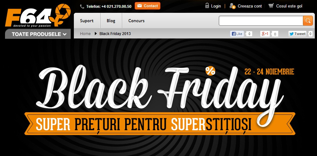 BLACK FRIDAY 2013 F64. Reduceri la camere foto DSLR si compacte de BLACK FRIDAY