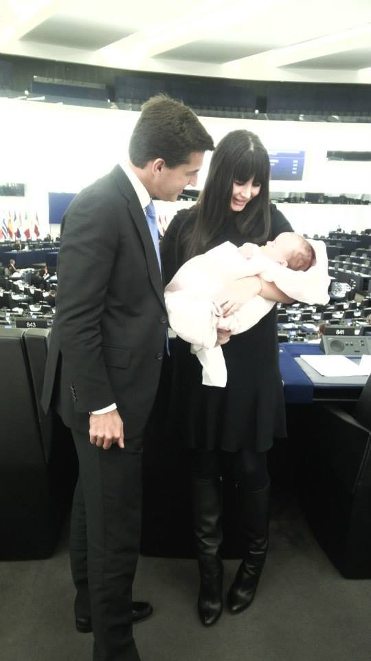 Elena Basescu cu Sofia la Strasbourg