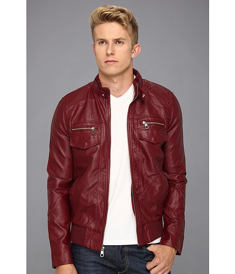 ECKO Washed Faux Leather Moto Jacket