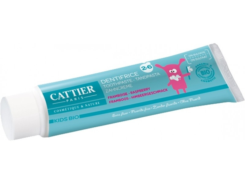CATTIER Pasta de dinti bio fara fluor pentru copii 2-6 ani