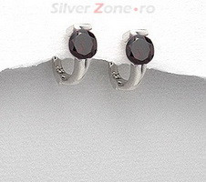 Cercei din argint cu granat