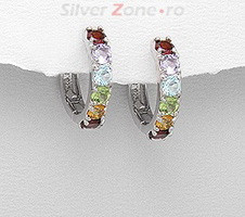 Cercei din argint cu pietre semipretioase