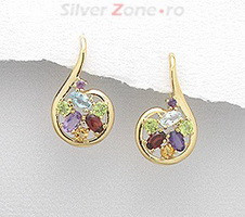 Colier din argint cu piatra rotunda