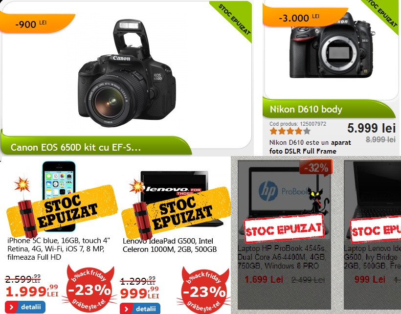 Black Friday, stoc epuizat