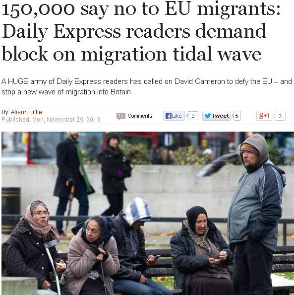 Englezii spun NU romanilor si bulgarilor. Daily Express: Petitia a strans peste 150.000 de semnaturi