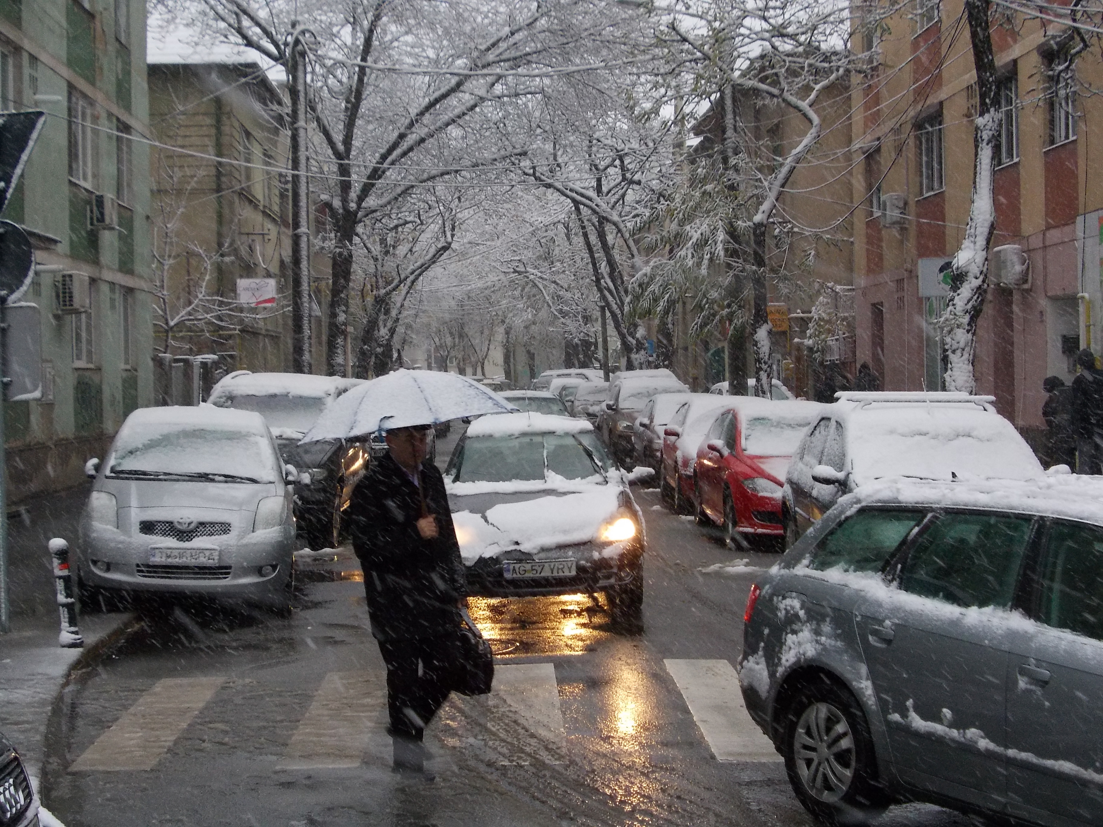 Ninsoarea a imbracat in alb vestul tarii. Cum s-a intervenit pentru deszapezire