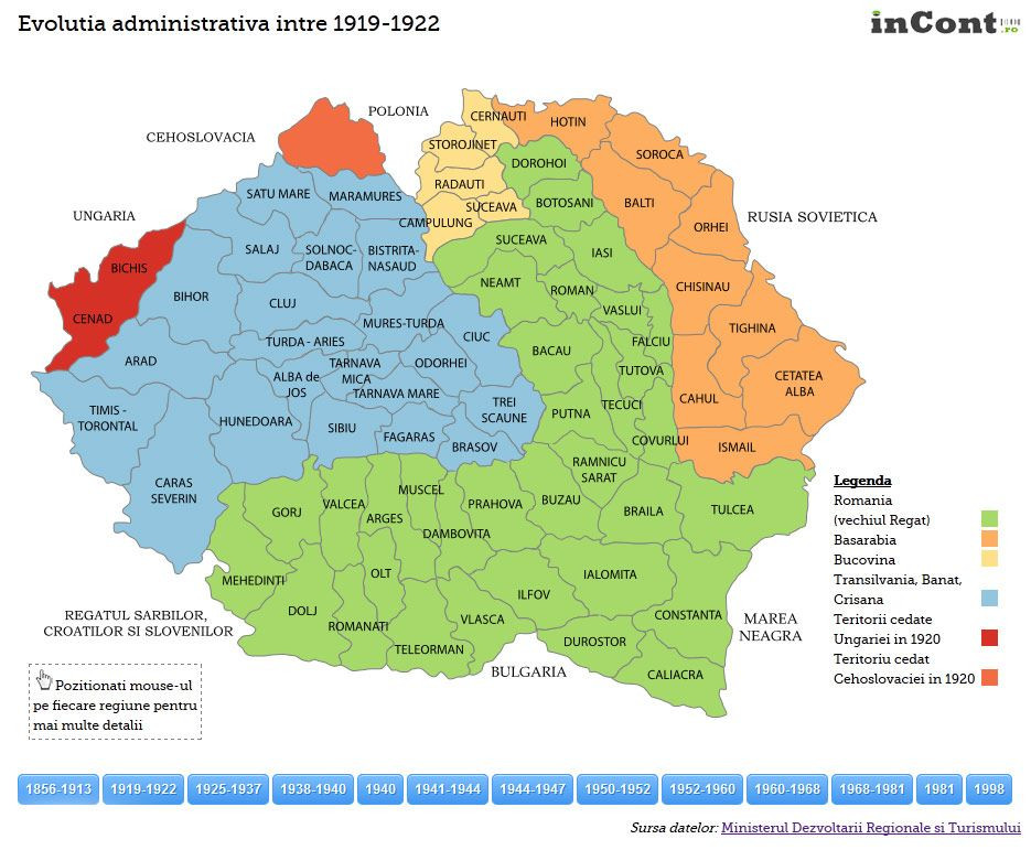 Unirea si faramitarea Romaniei. Cum s-a transformat harta tarii de-a lungul timpului si cine ne-a furat din teritoriu