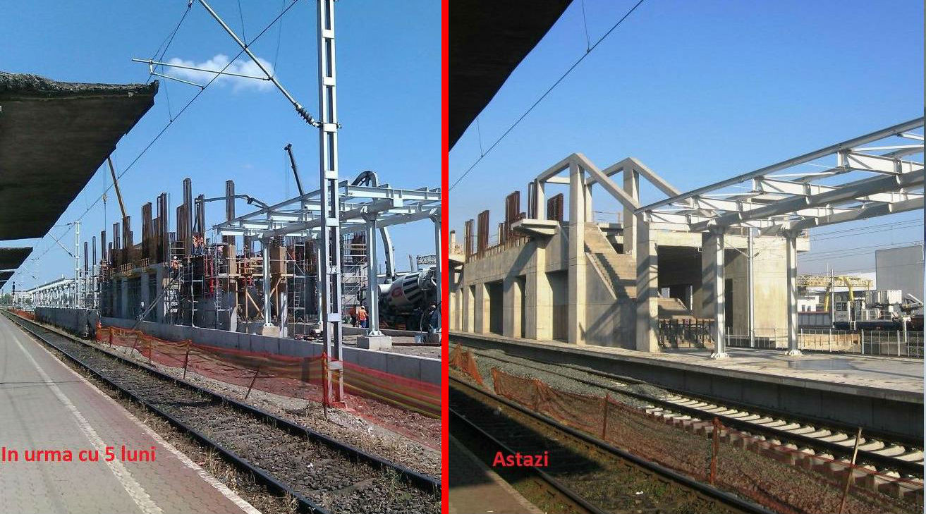 Se lucreaza in ritm de melc la noua pasarela din Gara Arad. Termenul limita nu poate fi respectat