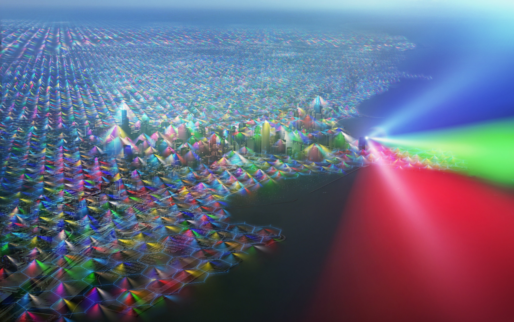 Cum ar arata lumea daca ai putea vedea semnalul telefoanelor mobile. GALERIE FOTO