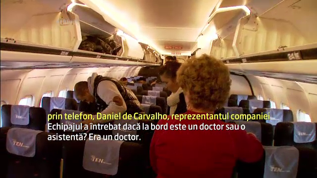 Scene de film intr-un avion care a aterizat in Capitala. O tanara a nascut in timpul zborului