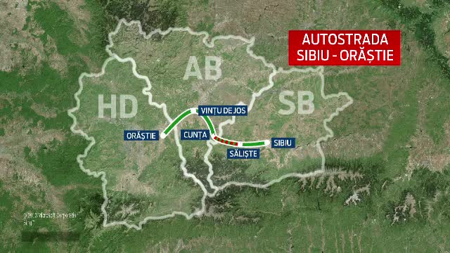 Autostrada Sibiu-Orastie, data in folosinta. Orasul care scapa de poluare sarbatoreste cu artificii