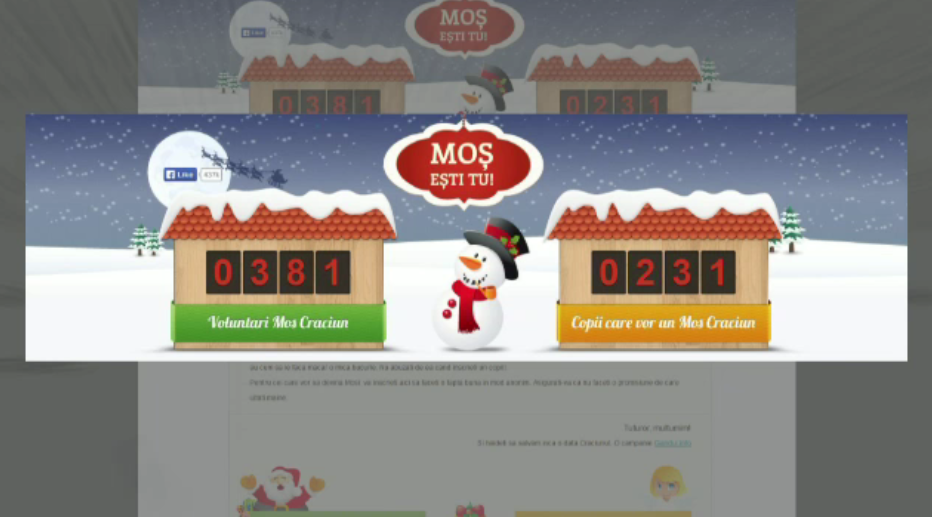 Gandul.info a reluat campania "Sunt Mos", prin care oricine poate darui un strop de fericire