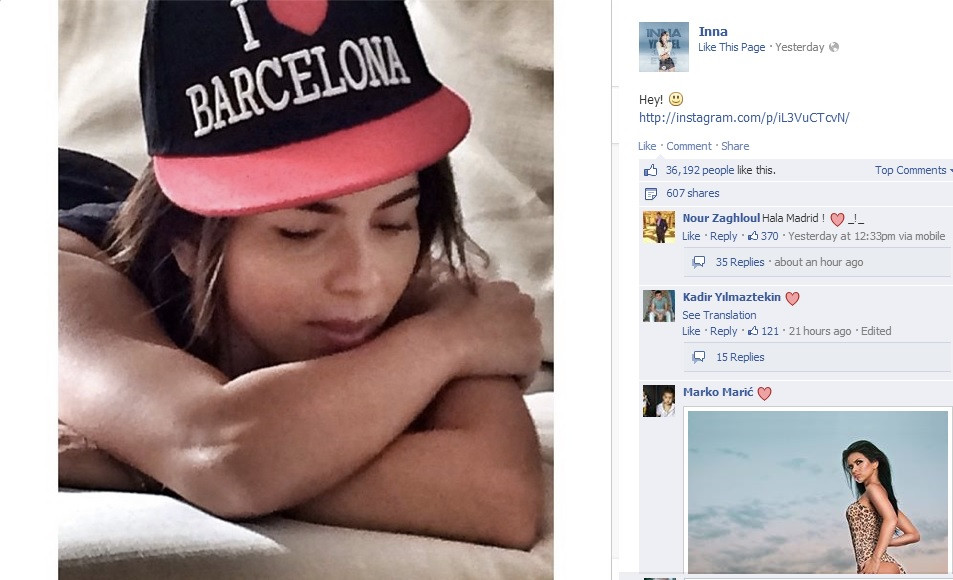 Anuntul facut de Inna pe Facebook care i-a "iritat" pe cativa fani. Cum apare intr-o fotografie