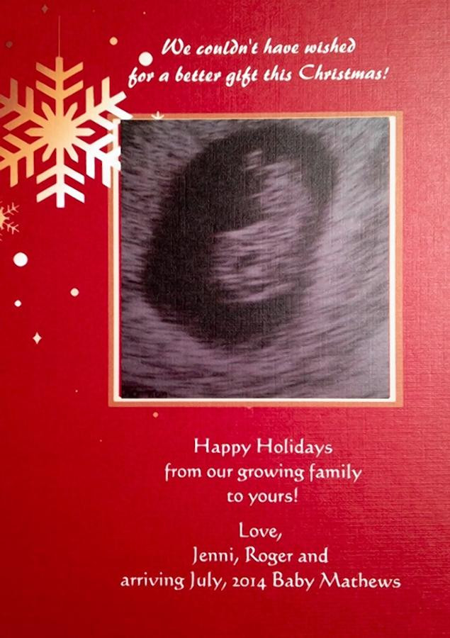 Vedeta care a anuntat de Craciun ca este insarcinata printr-o felicitare