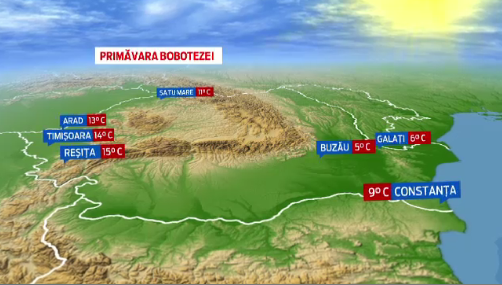 "Gerul Bobotezei" a devenit o gluma. Cea mai calduroasa zi de 6 ianuarie din ultimii 15 ani