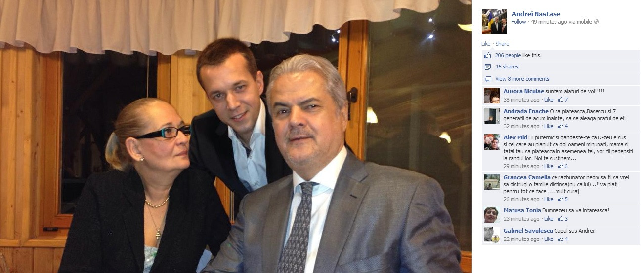 Ce gest a facut Andrei Nastase, dupa condamnarea tatalui. Fotografia a fost facuta in aceasta iarna