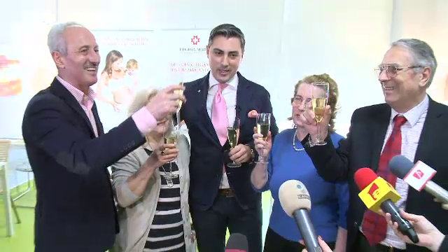 Alex Ciucu a desfacut sampania la spital, imediat dupa ce s-a nascut fiica lui