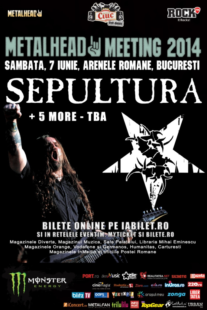 Concert Sepultura la festivalul Metalhead Meeting 2014, pe 7 iunie, in Bucuresti