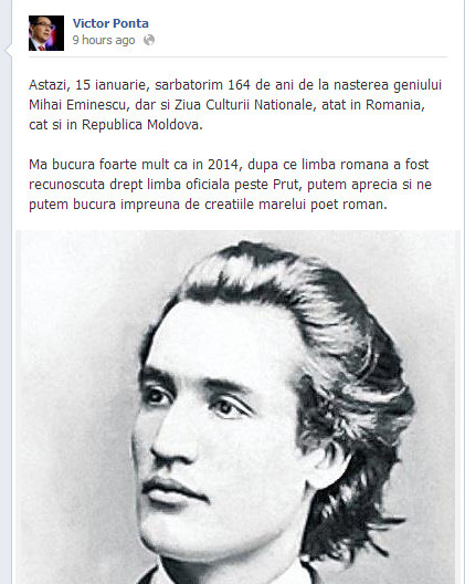 Ponta despre eminescu