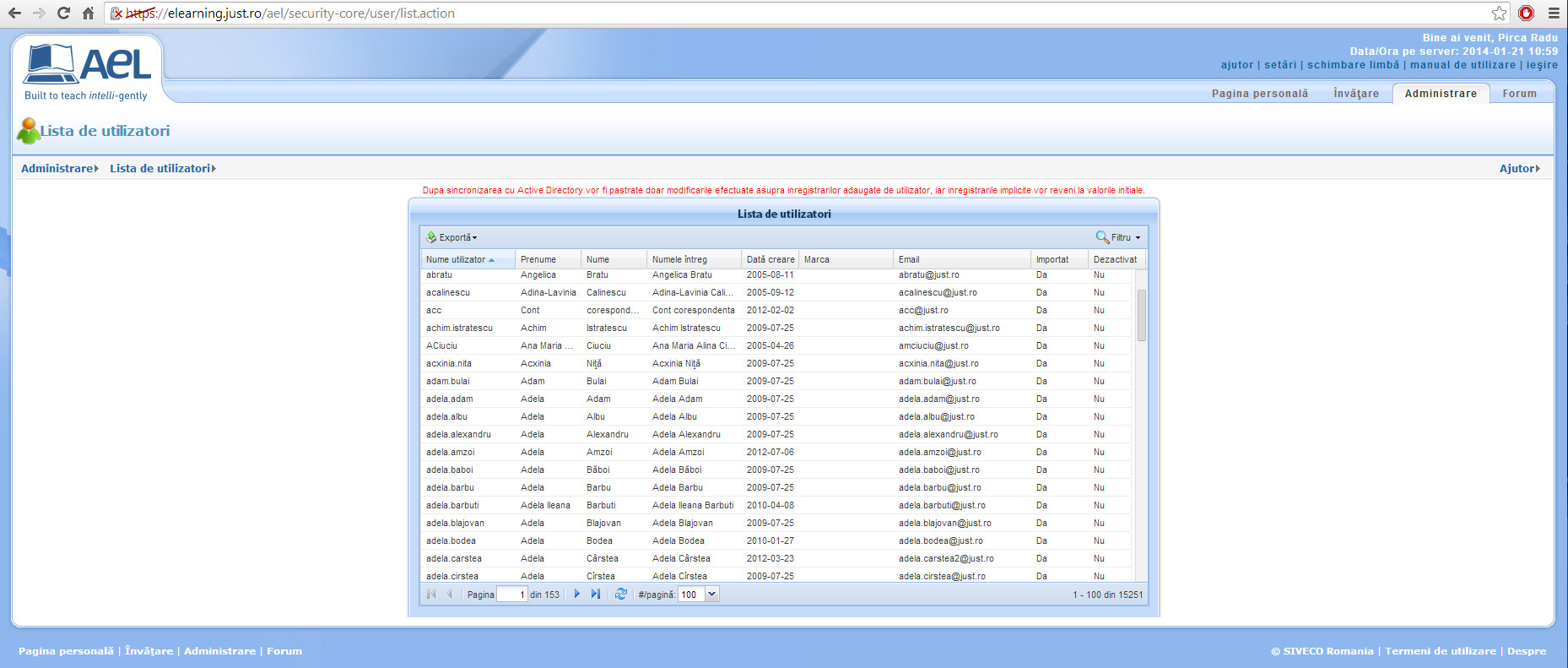 platforma e-learning justitie