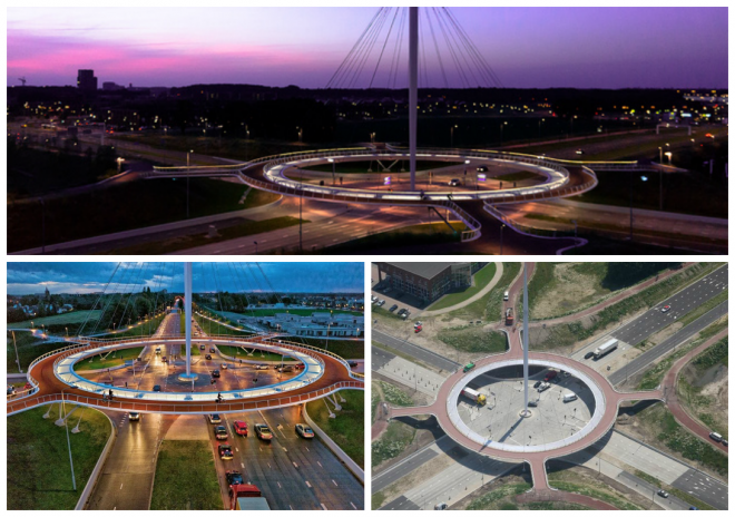 bird's-eye view Hovenring Eindhoven