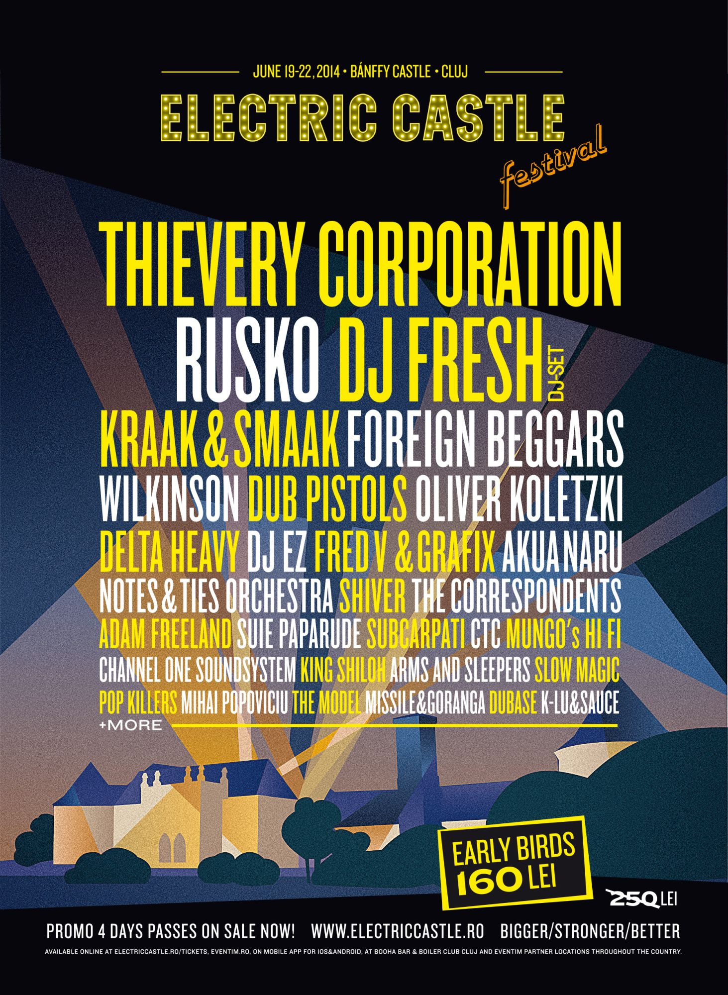 Thievery Corporation si DJ Fresh au confirmat participarea la Electric Castle 2014