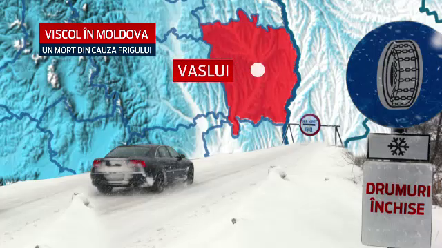 Viscol infernal in Moldova. Zeci de oameni, obligati sa se descurce singuri dupa ce drumarii au ramas si ei blocati