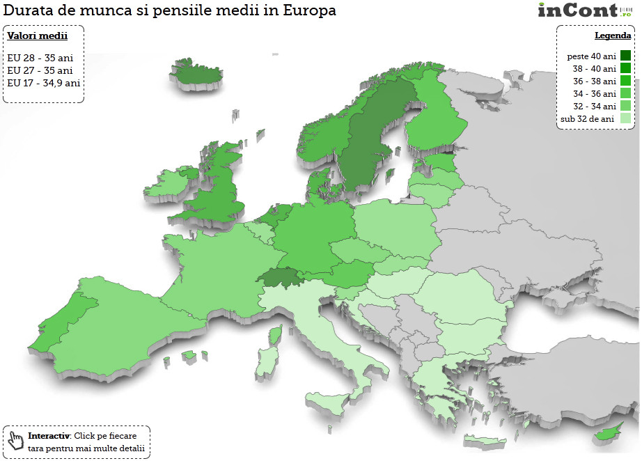 Infografic interactiv. Cate pensii de roman castiga cel mai bogat pensionar european