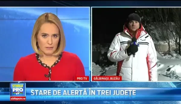 Catalin Radu Tanase transmite din Galbinasi, localitatea unde nametii au atins aproximativ 4 metri. VIDEO