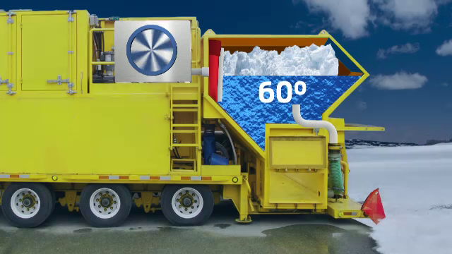 Utilajul care topeste zapada - cea mai eficienta metoda pentru a scapa de nametii care blocheaza marile orase