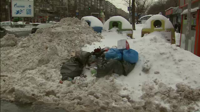 Bucurestiul, incremenit din cauza gerului. Au fost - 16 grade Celsius, insa temperatura resimtita de corp a fost de -24