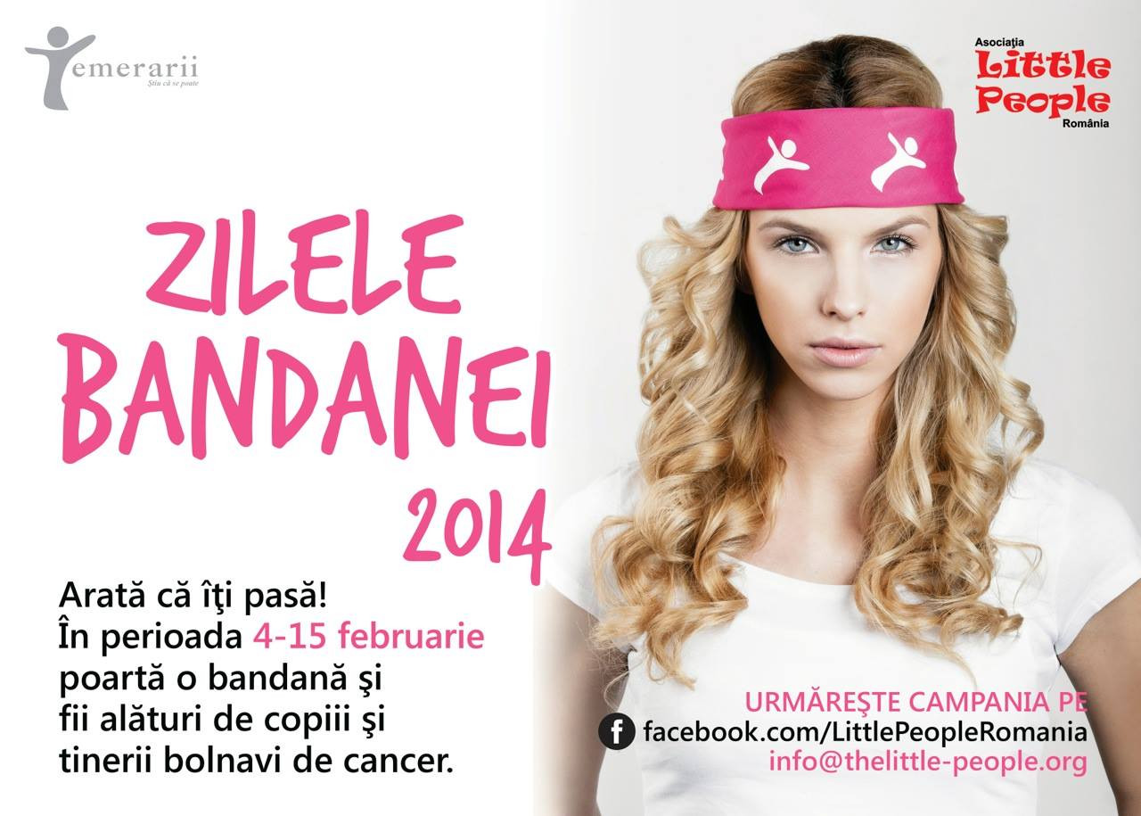 Zilele Bandanei 2014. Poarta o bandana si fii alaturi de copiii si tinerii bolnavi de cancer