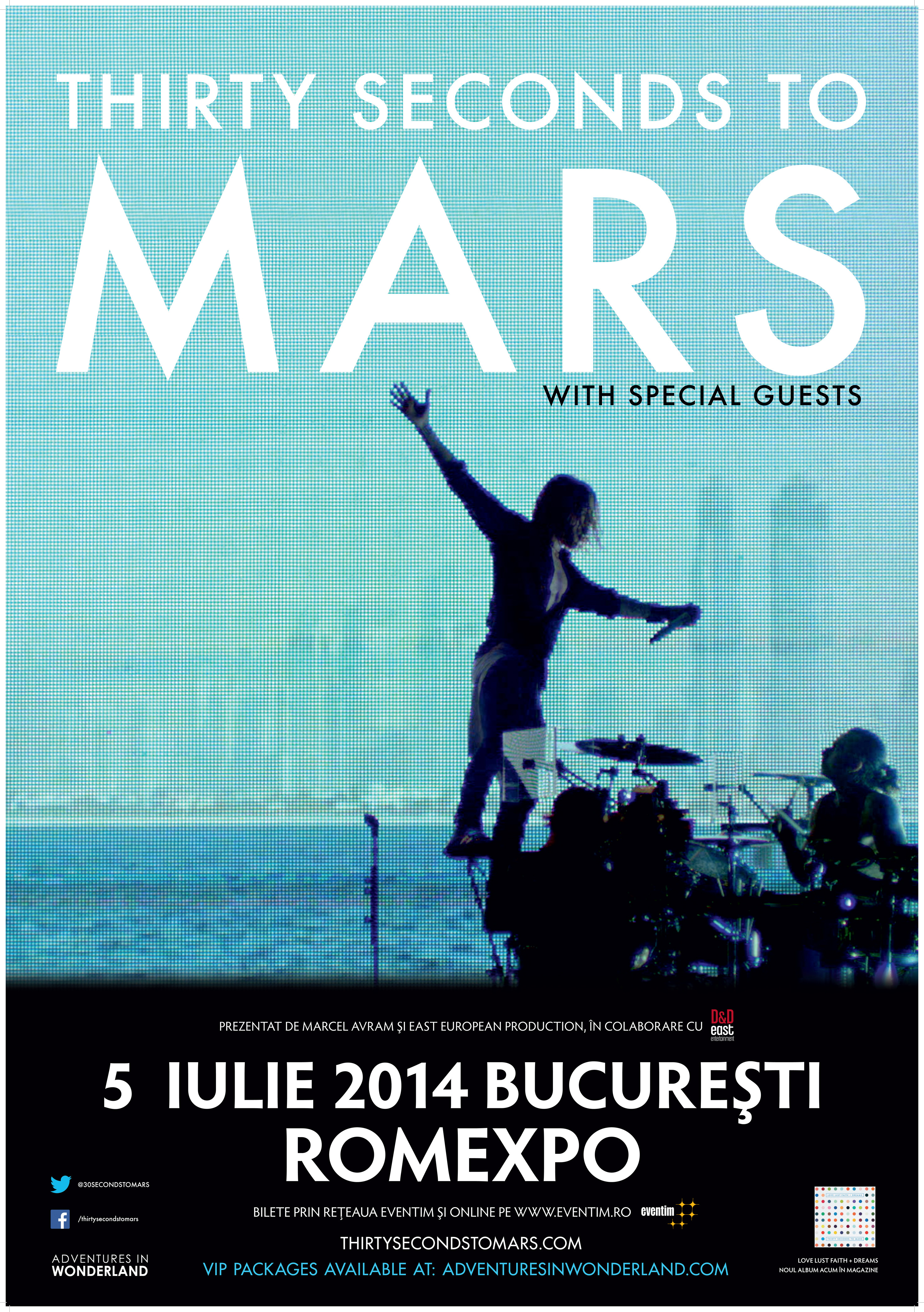 Concertul formatiei Thirty Seconds To Mars din Capitala a fost reprogramat