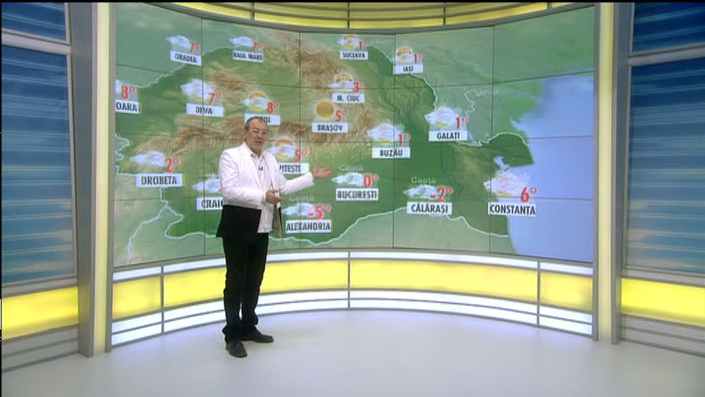 Vremea in ziua de 6 februarie 2014, prezentata de Florin Busuioc. Prognoza meteo pana duminica
