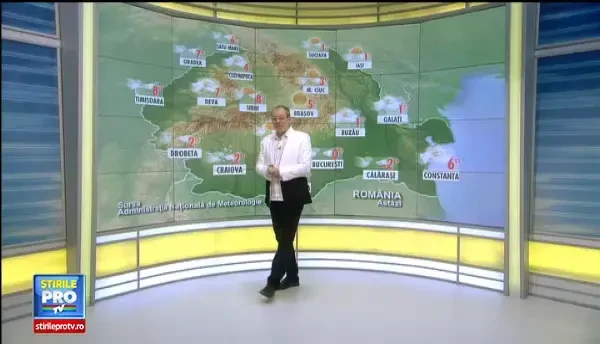 Vremea in ziua de 6 februarie 2014, prezentata de Florin Busuioc. Prognoza meteo pana duminica