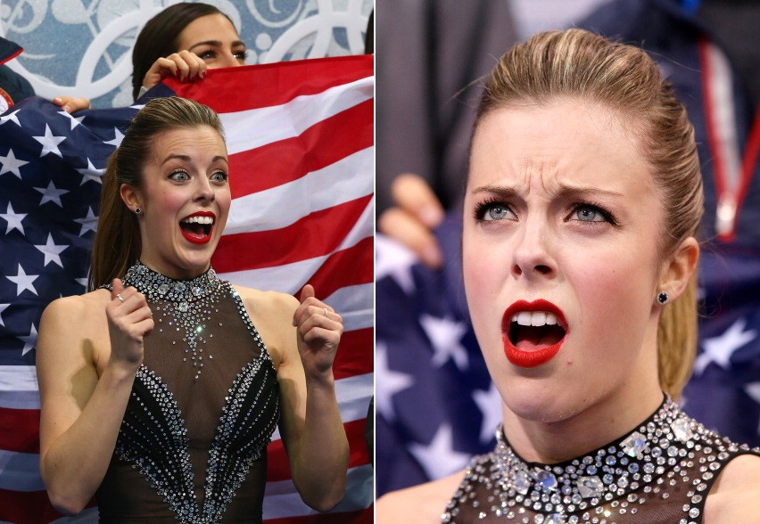 Imaginea zilei la Jocurile Olimpice de la Soci: reactia patinatoarei Ashley Wagner atunci cand si-a vazut nota